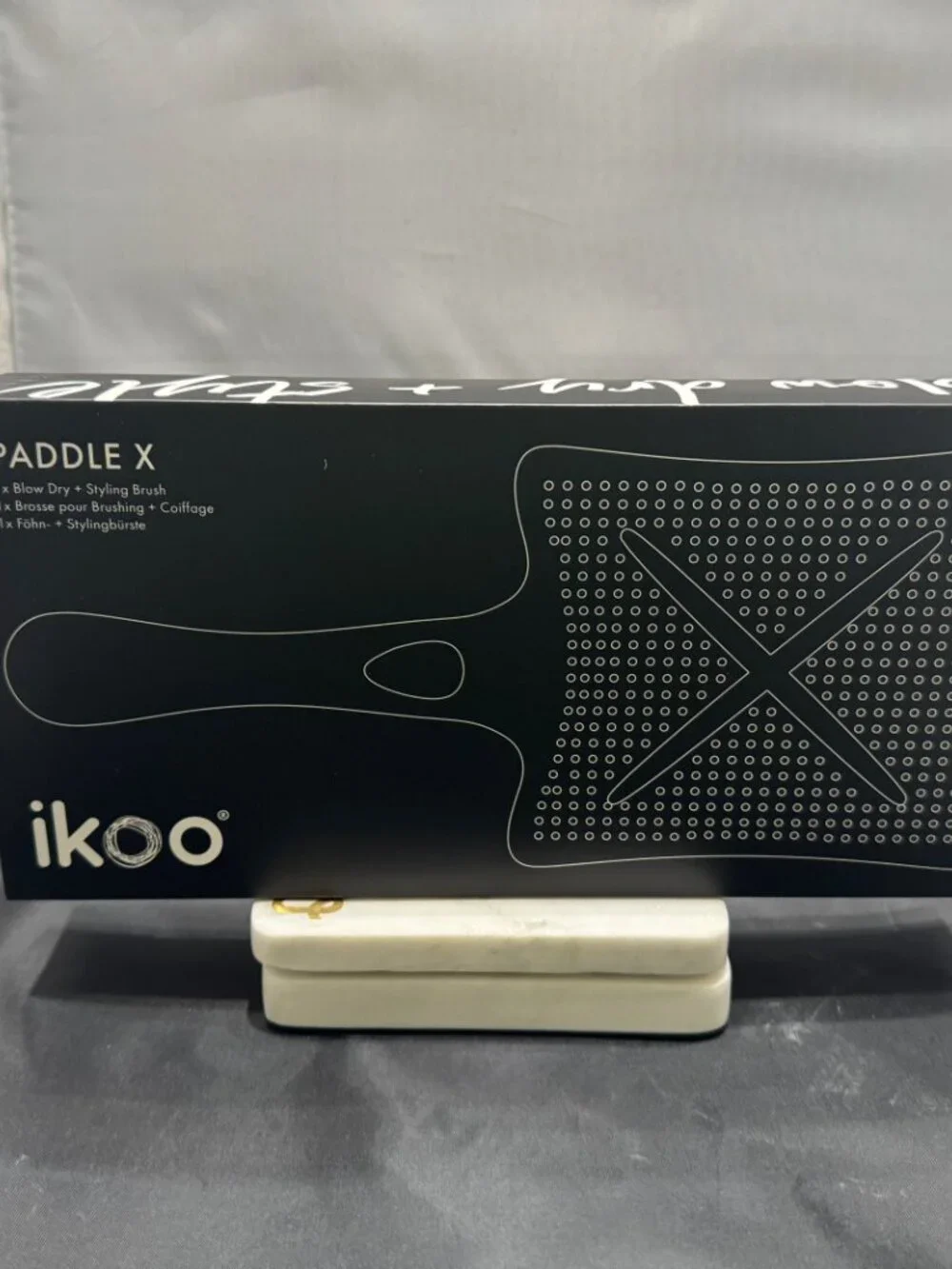 BLACK  IKOO PADDLE X BLOW DRY HAIRBRUSH